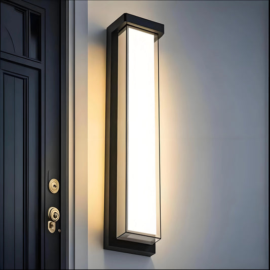 24 Inch Black Large Dimmable Unique Outdoor Wall Lighting for Balcony