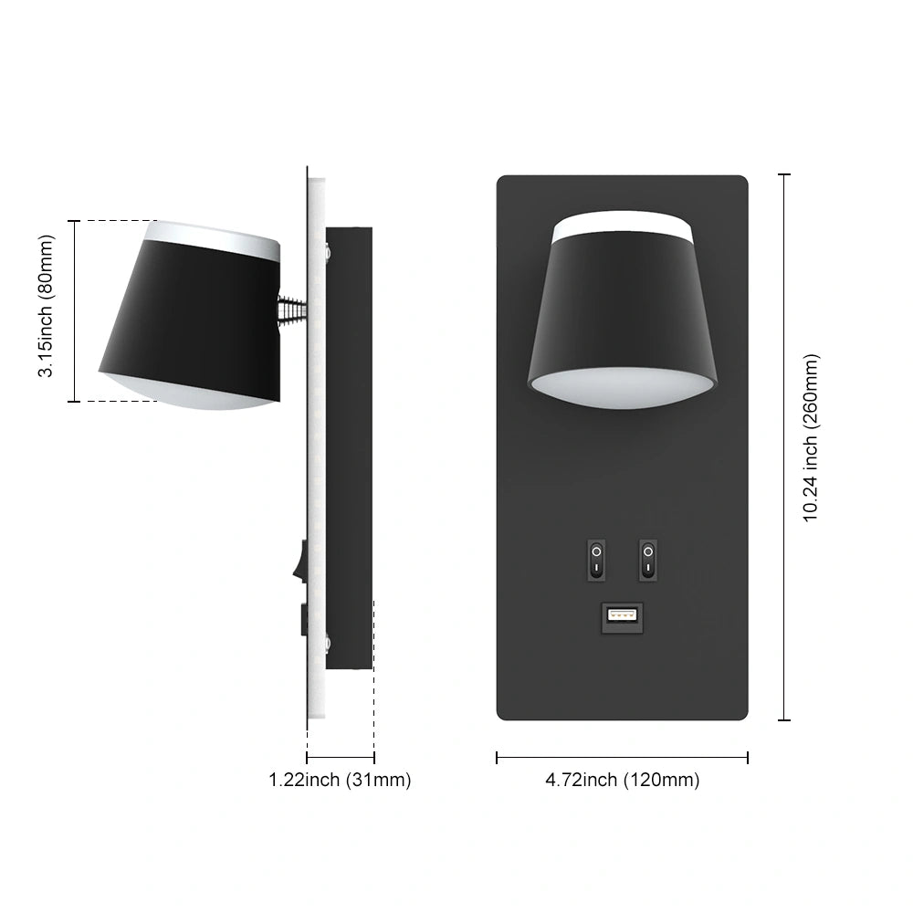 18W Rotatable Usb Bedside Wall Lights SY-I1010