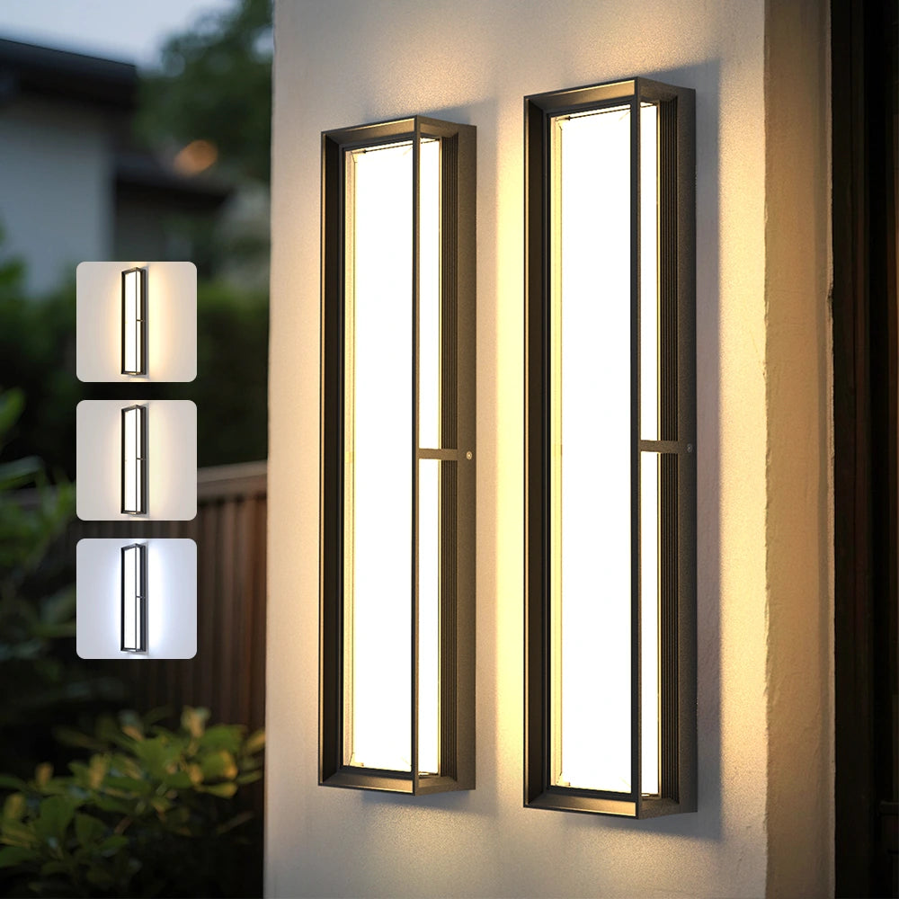 24 Inch Dimmable Aluminum Led Porch Black Outdoor Wall Lights SY-O9056-D