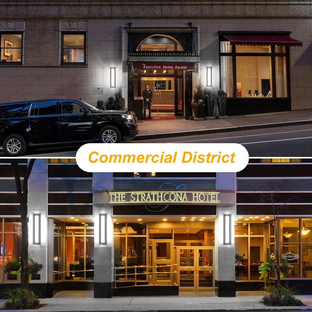 24 Inch Dimmable Aluminum Led Porch Black Outdoor Wall Lights SY-O9056-D