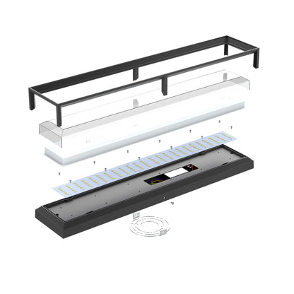 24 Inch Dimmable Aluminum Led Porch Black Outdoor Wall Lights SY-O9056-D