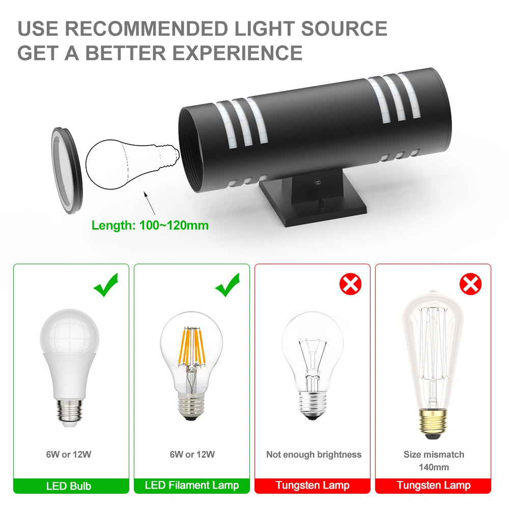 Up And Down lighting Exterior Wall Sconce SY-O3002