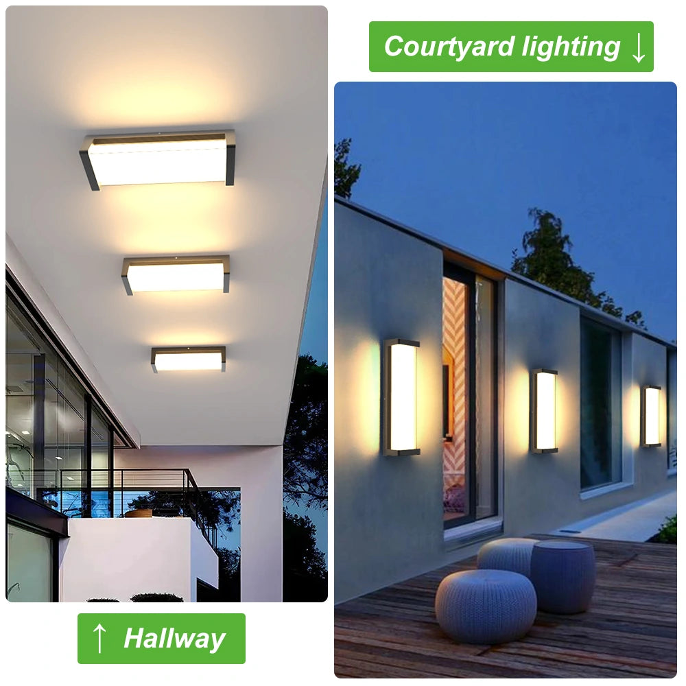 16 Inch 30W Dimmable Aluminum Outdoor Wall Mounted Front Porch Lights SY-O9074-D