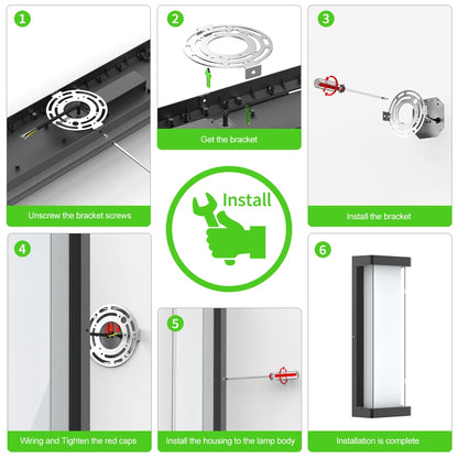 16 Inch 30W Dimmable Aluminum Outdoor Wall Mounted Front Porch Lights SY-O9074-D