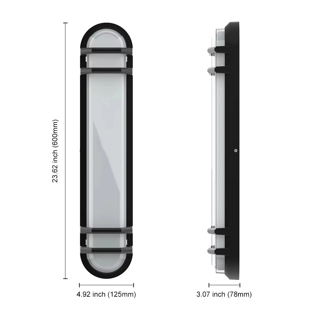 36W 3600LM Dimmable Large Outdoor Wall Lights 23.6 Inch Extra Lanterns For Porch SY-O9046A