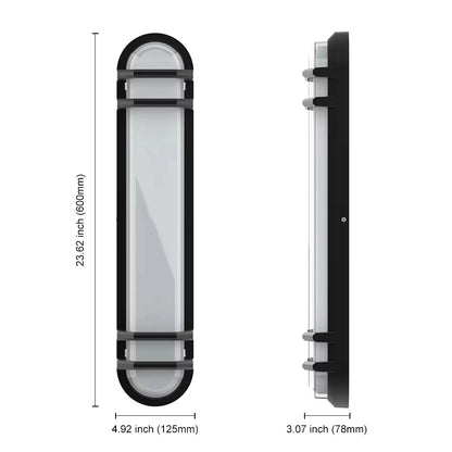 36W 3600LM Dimmable Large Outdoor Wall Lights 23.6 Inch Extra Lanterns For Porch SY-O9046A