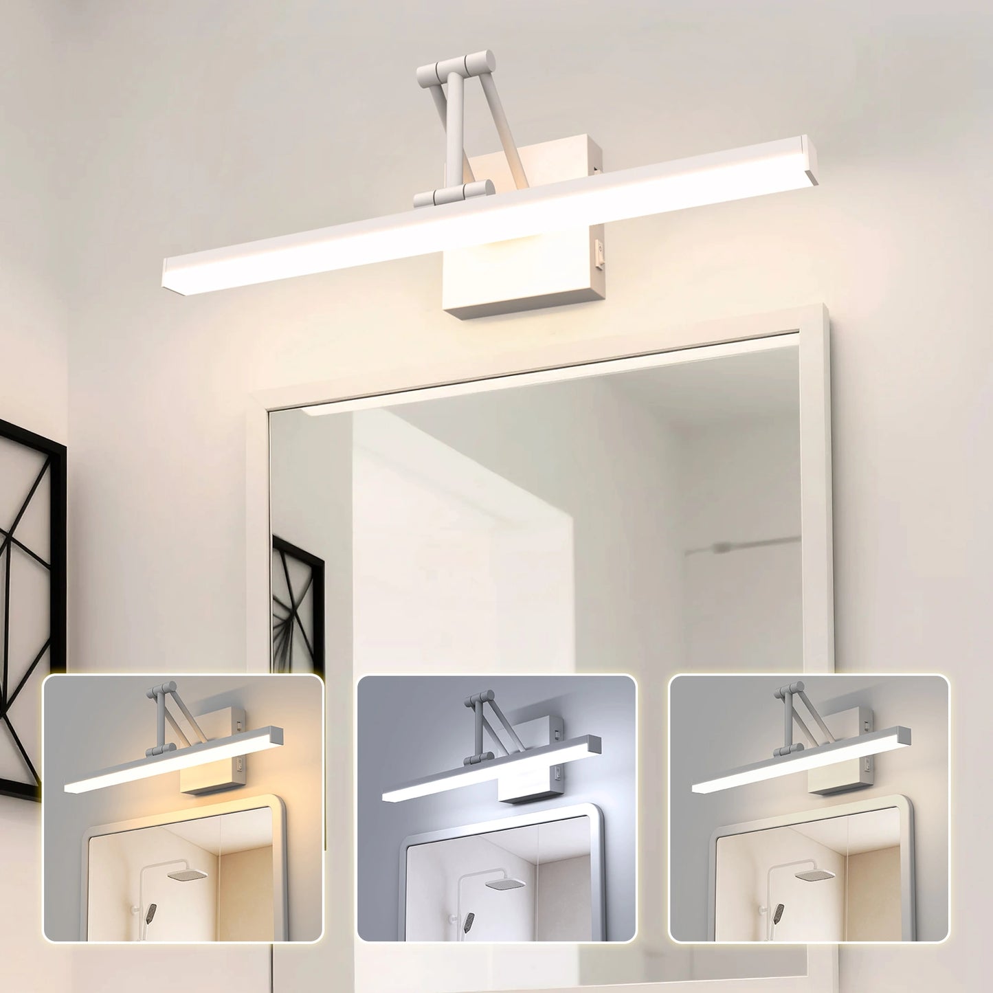 Aluminum Vanity Led Bathroom Lighting 19.09 Inch SY-V015-WHITE