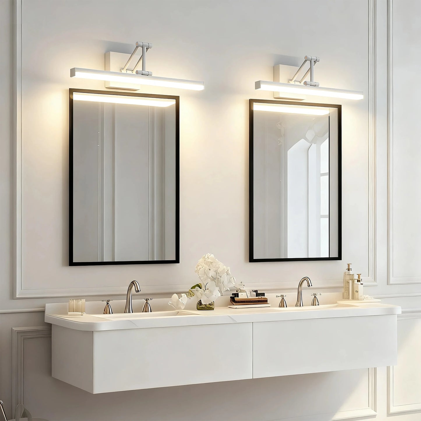 Aluminum Vanity Led Bathroom Lighting 19.09 Inch SY-V015-WHITE