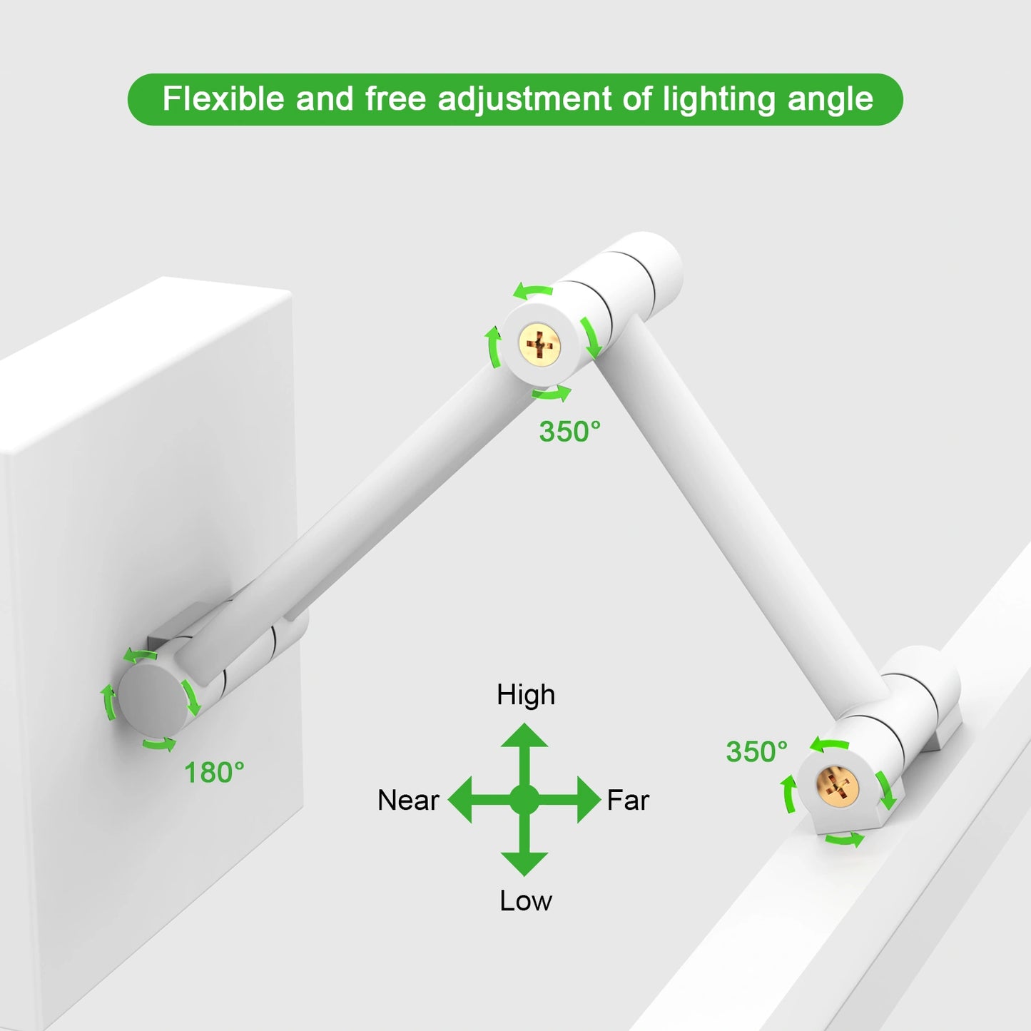 Aluminum Vanity Led Bathroom Lighting 19.09 Inch SY-V015-WHITE