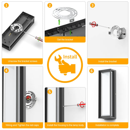 Ip65 16 Inch Dimmable Led Outdoor Wall Lights Exterior Lanterns For Porch SY-O9054-D