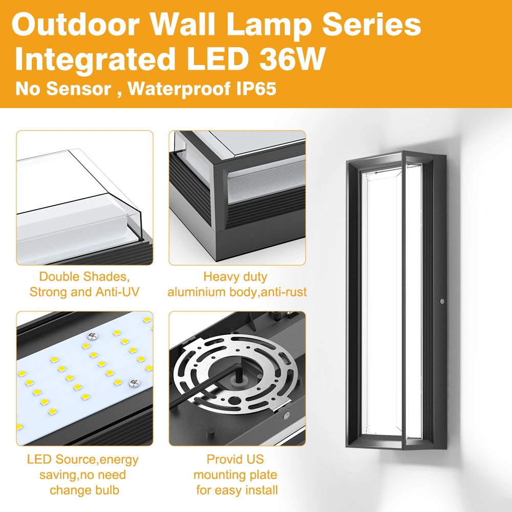 Ip65 16 Inch Dimmable Led Outdoor Wall Lights Exterior Lanterns For Porch SY-O9054-D