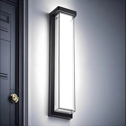 24 Inch Black Large Dimmable Unique Outdoor Wall Lighting for Balcony