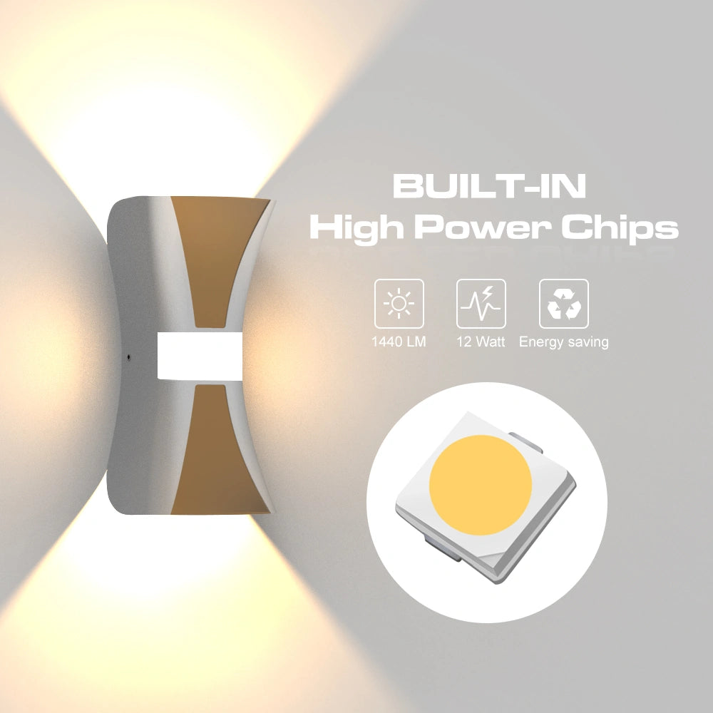 3 Sided Glow 12W Outdoor Wall Lantern SY-O9033