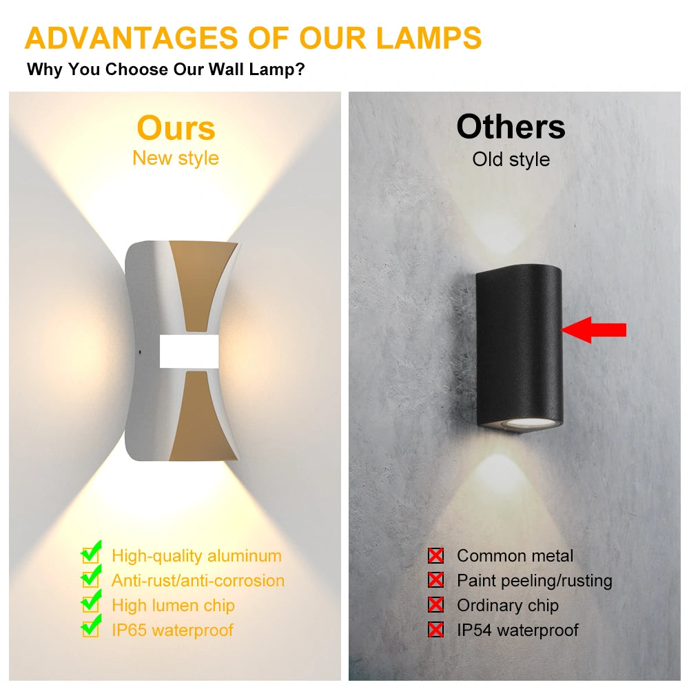 3 Sided Glow 12W Outdoor Wall Lantern SY-O9033