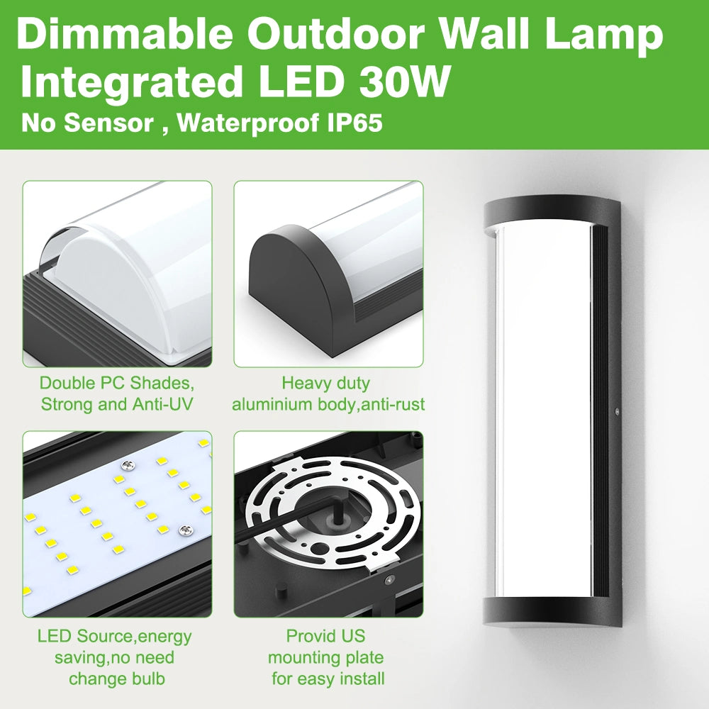 Dimmable 16 Inch Aluminum Modern Outdoor Wall Sconce SY-O9064-D