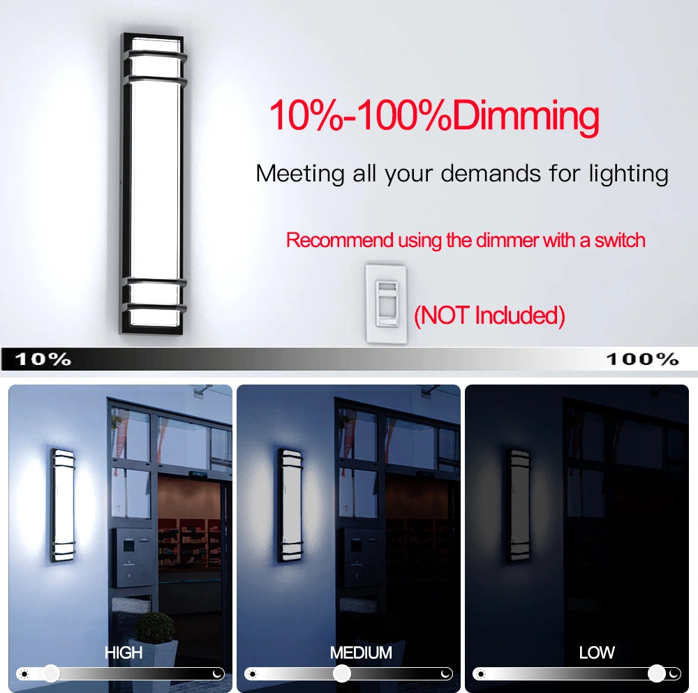 Dimmable 23.6 Inch Modern Wall Outdoor Porch Lights SY-O9046-D