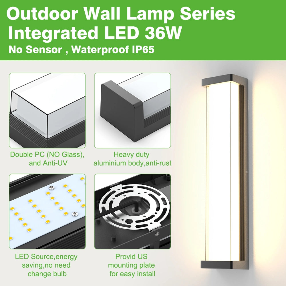 24 Inch IP65 SCR Dimmable Modern Porch Light for Outside Patio SY-O9076-D