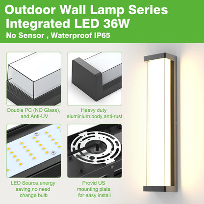 24 Inch IP65 SCR Dimmable Modern Porch Light for Outside Patio SY-O9076-D