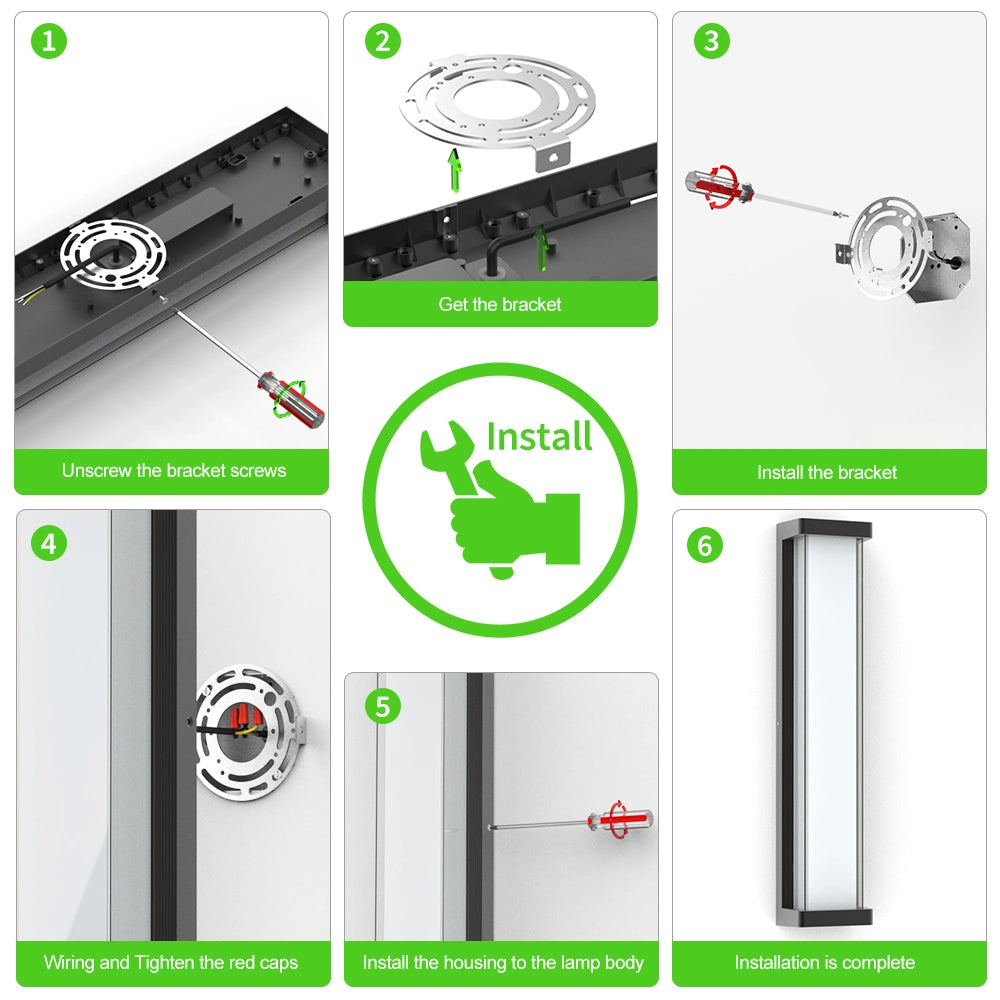 24 Inch IP65 SCR Dimmable Modern Porch Light for Outside Patio SY-O9076-D