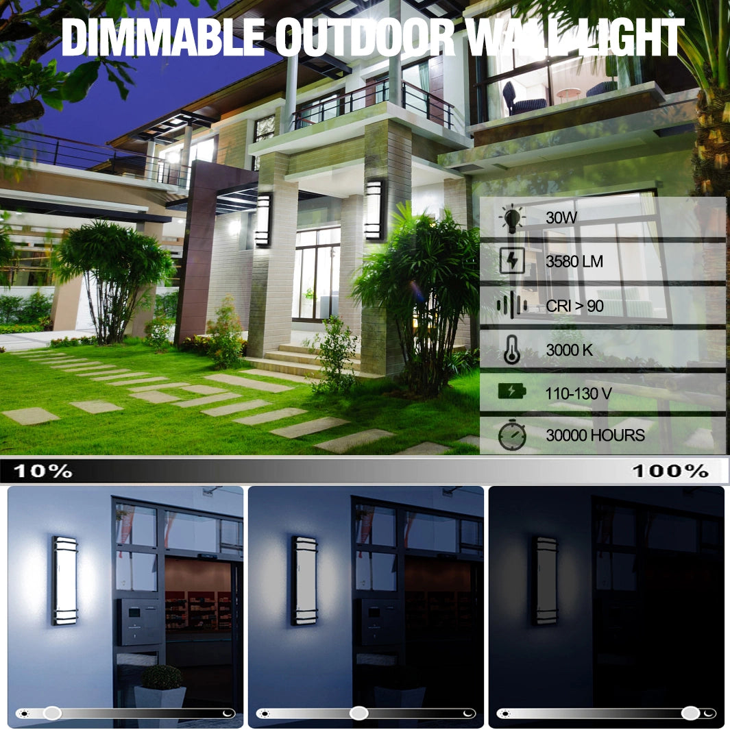 30W SCR Dimmable Exterior Porch Lights 15.75 Inch For Front Door SY-O9044B