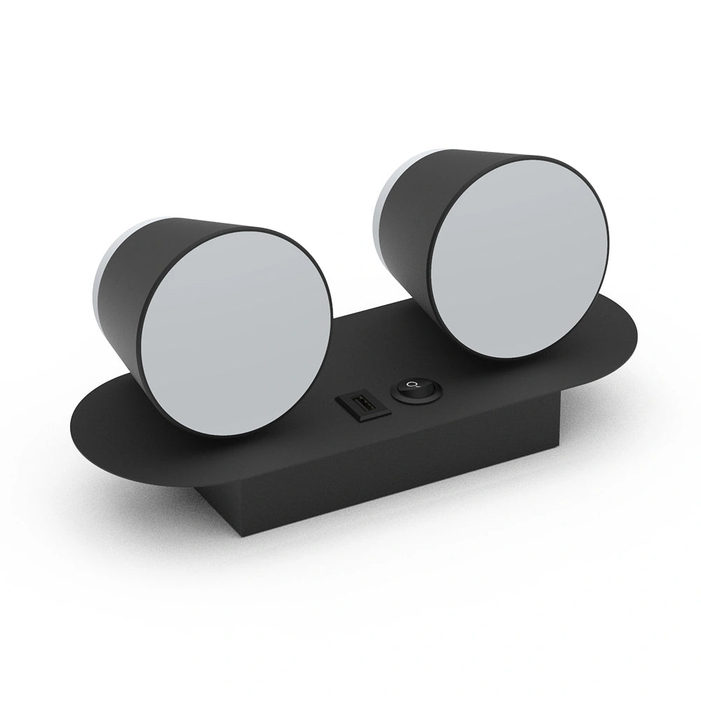 12W Bedroom Reading Lights Plug In Wall Lamp With Usb Port